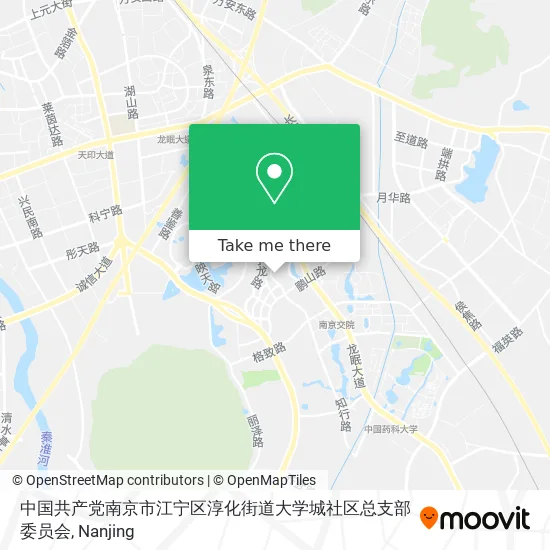 中国共产党南京市江宁区淳化街道大学城社区总支部委员会 map