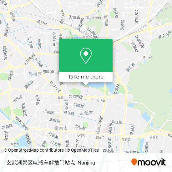 玄武湖景区电瓶车解放门站点 map