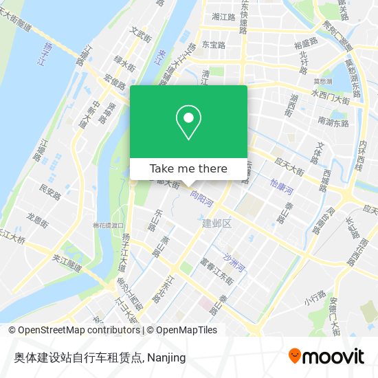 奥体建设站自行车租赁点 map