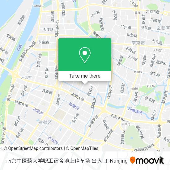 南京中医药大学职工宿舍地上停车场-出入口 map