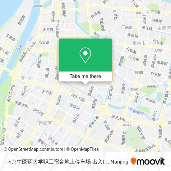 南京中医药大学职工宿舍地上停车场-出入口 map