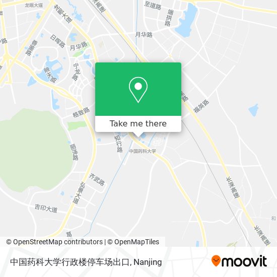 中国药科大学行政楼停车场出口 map