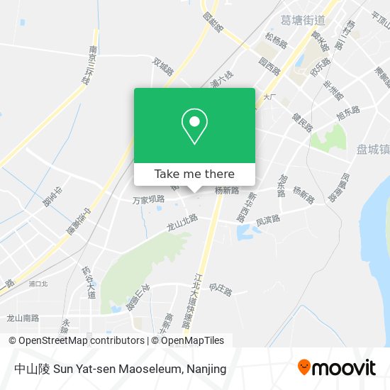 中山陵 Sun Yat-sen  Maoseleum map