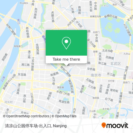 清凉山公园停车场-出入口 map