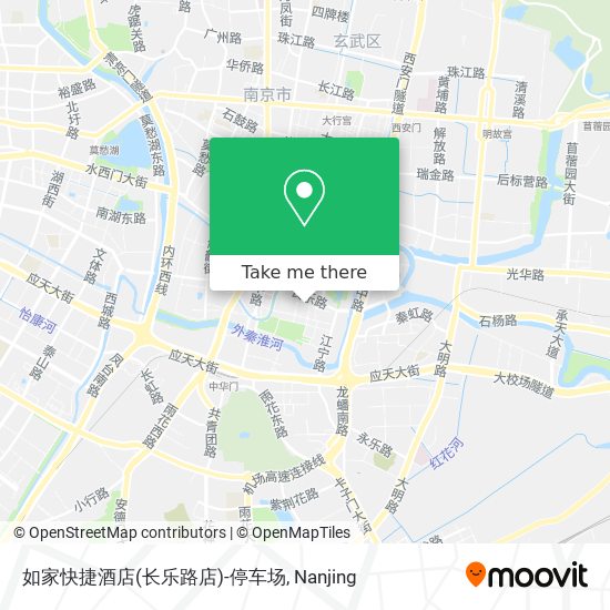 如家快捷酒店(长乐路店)-停车场 map