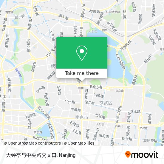 大钟亭与中央路交叉口 map