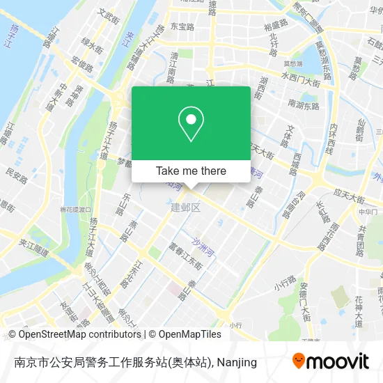 南京市公安局警务工作服务站(奥体站) map
