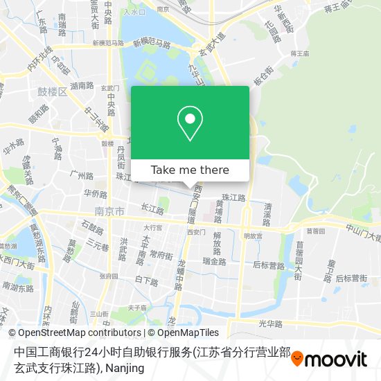 中国工商银行24小时自助银行服务(江苏省分行营业部玄武支行珠江路) map
