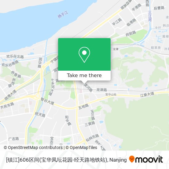 [镇江]606区间(宝华凤坛花园-经天路地铁站) map