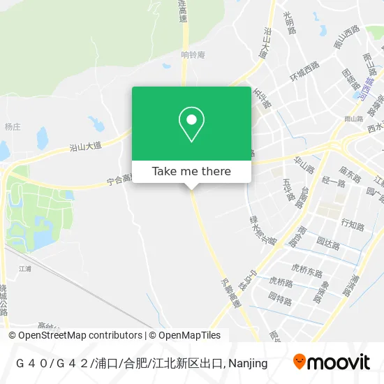 Ｇ４０/Ｇ４２/浦口/合肥/江北新区出口 map