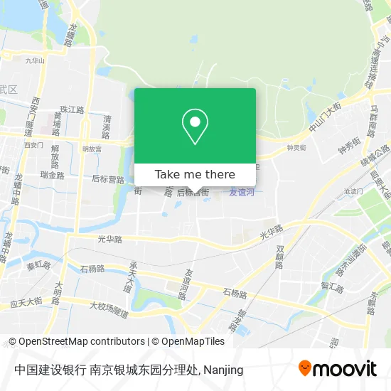 中国建设银行 南京银城东园分理处 map