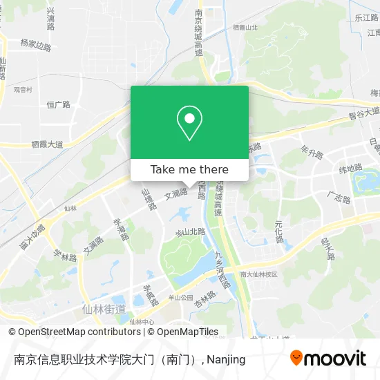 南京信息职业技术学院大门（南门） map