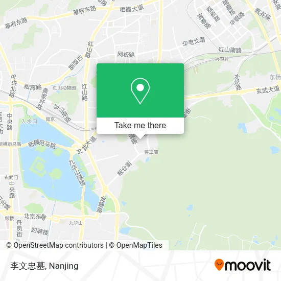 李文忠墓 map