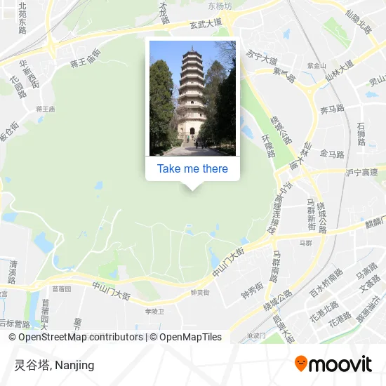 灵谷塔 map