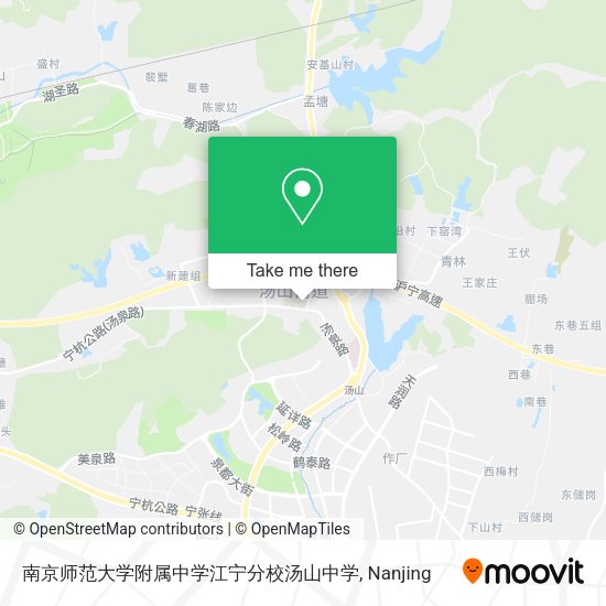 南京师范大学附属中学江宁分校汤山中学 map