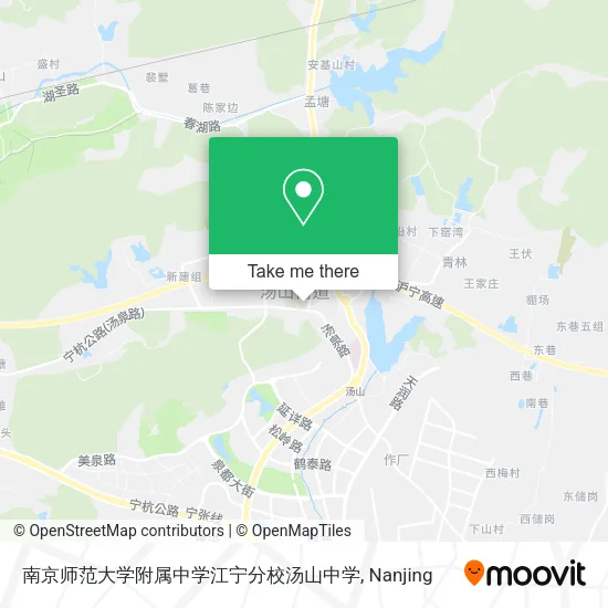 南京师范大学附属中学江宁分校汤山中学 map