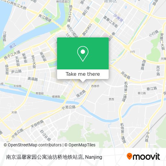 南京温馨家园公寓油坊桥地铁站店 map