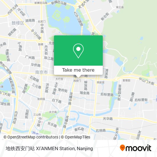 地铁西安门站 XI'ANMEN Station map