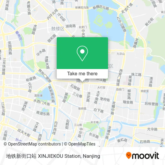 地铁新街口站 XINJIEKOU Station map