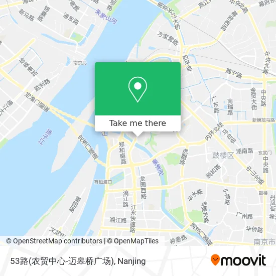 53路(农贸中心-迈皋桥广场) map