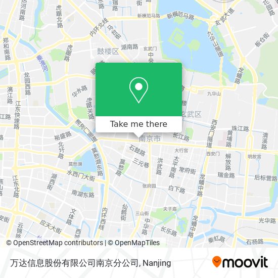 万达信息股份有限公司南京分公司 map