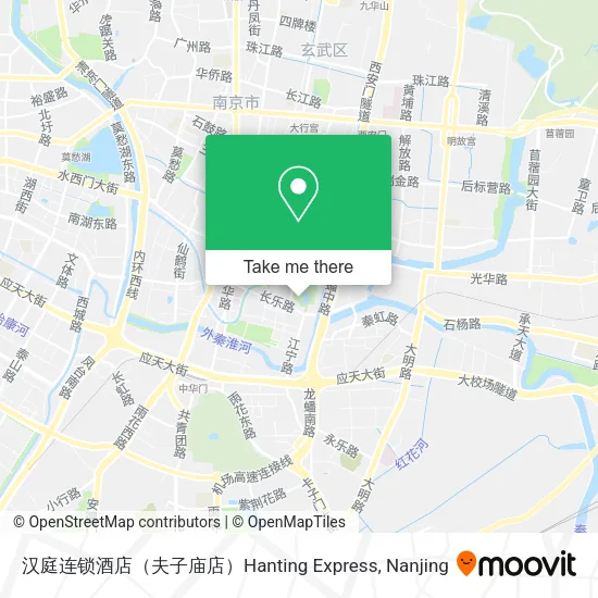 汉庭连锁酒店（夫子庙店）Hanting Express map