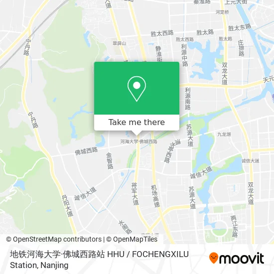 地铁河海大学·佛城西路站 HHU / FOCHENGXILU Station map