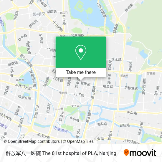 解放军八一医院 The 81st hospital of PLA map