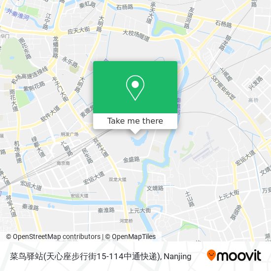 菜鸟驿站(天心座步行街15-114中通快递) map