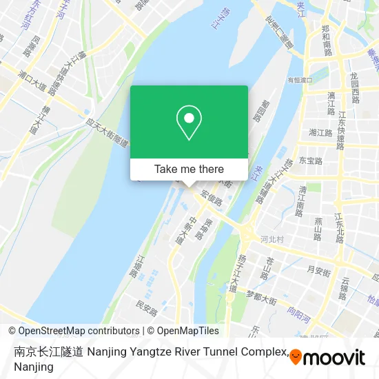 南京长江隧道 Nanjing Yangtze River Tunnel Complex map