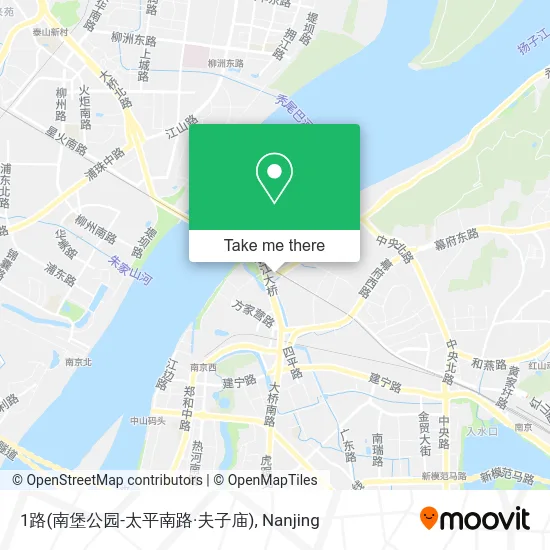 1路(南堡公园-太平南路·夫子庙) map