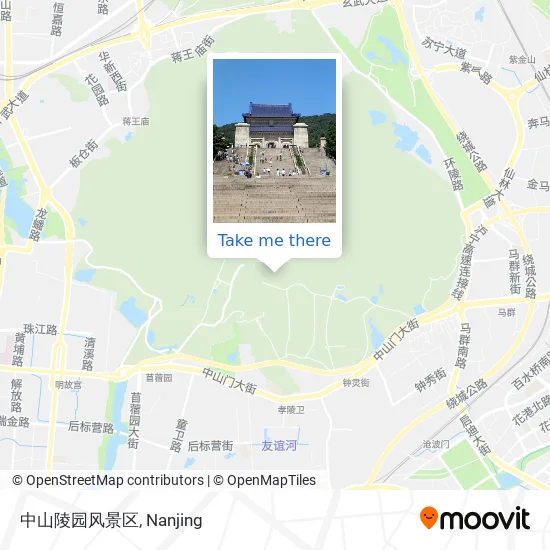 中山陵园风景区 map