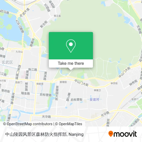 中山陵园风景区森林防火指挥部 map