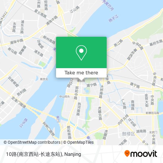 10路(南京西站-长途东站) map