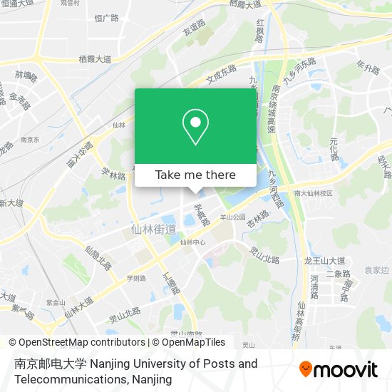 南京邮电大学 Nanjing University of Posts and Telecommunications map
