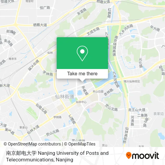 南京邮电大学 Nanjing University of Posts and Telecommunications map