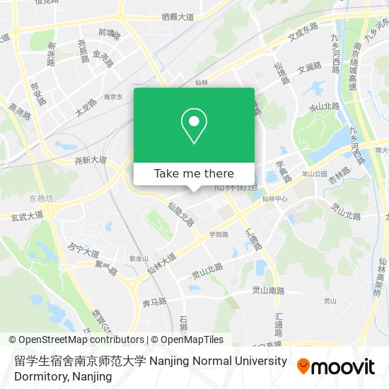 留学生宿舍南京师范大学 Nanjing Normal University Dormitory map