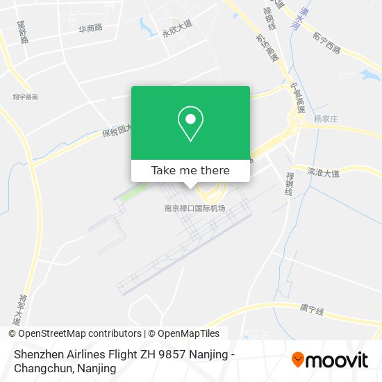 Shenzhen Airlines Flight ZH 9857 Nanjing - Changchun map