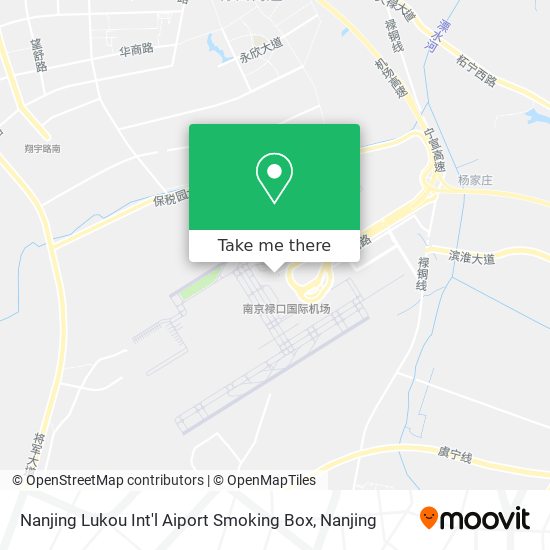 Nanjing Lukou Int'l Aiport Smoking Box map
