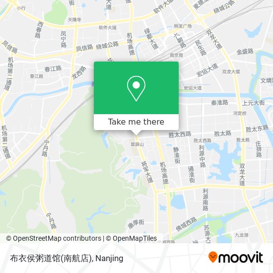 布衣侯粥道馆(南航店) map