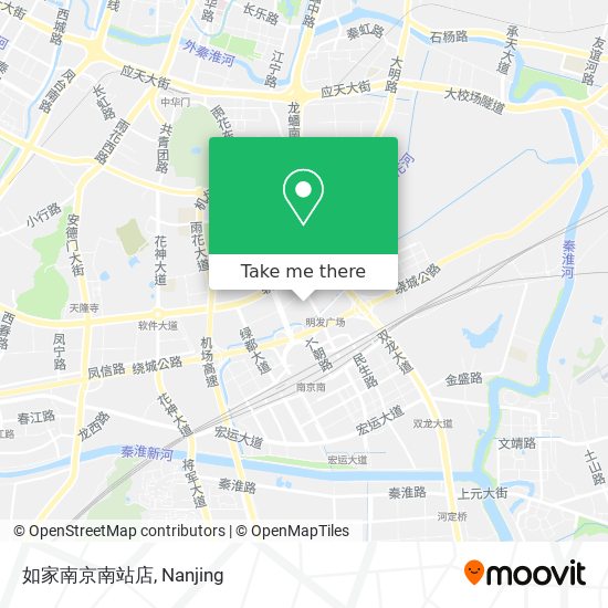 如家南京南站店 map