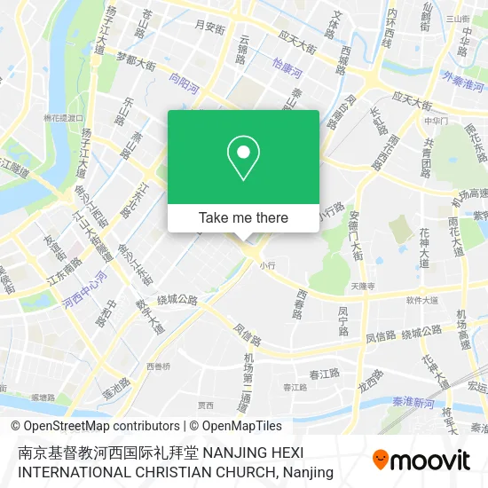 南京基督教河西国际礼拜堂 NANJING HEXI INTERNATIONAL CHRISTIAN CHURCH map