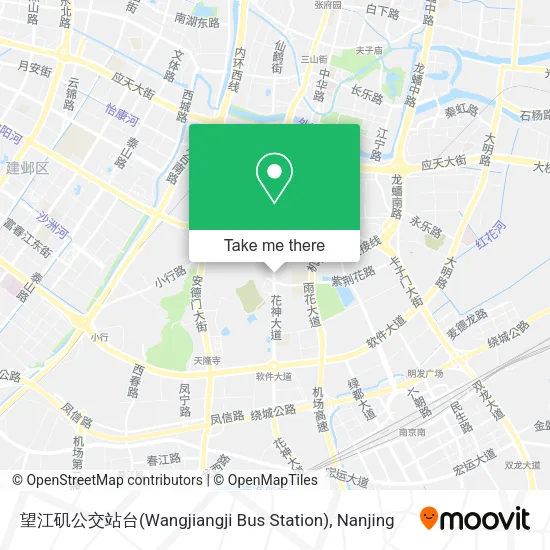 望江矶公交站台(Wangjiangji Bus Station) map
