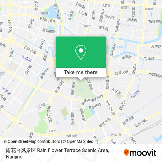 雨花台风景区 Rain Flower Terrace Scenic Area map