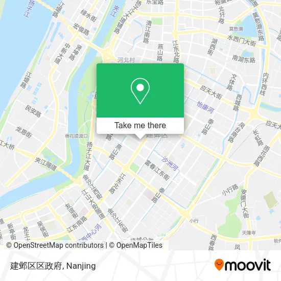 建邺区区政府 map