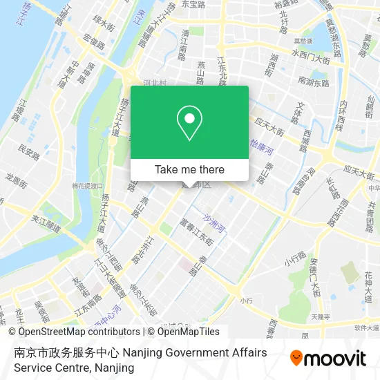 南京市政务服务中心 Nanjing Government Affairs Service Centre map