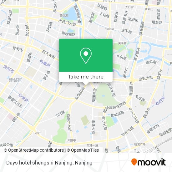 Days hotel shengshi Nanjing map