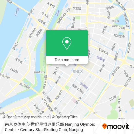 南京奥体中心·世纪星滑冰俱乐部 Nanjing Olympic Center · Century Star Skating Club map