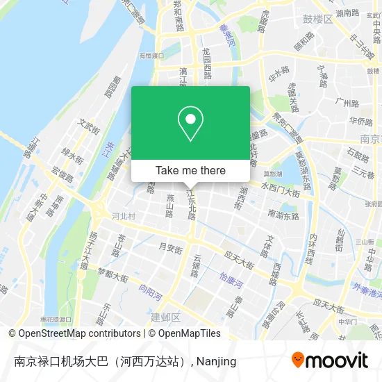 南京禄口机场大巴（河西万达站） map