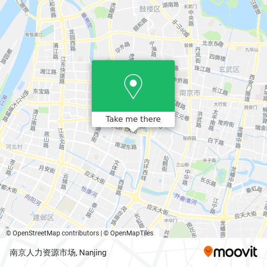 南京人力资源市场 map